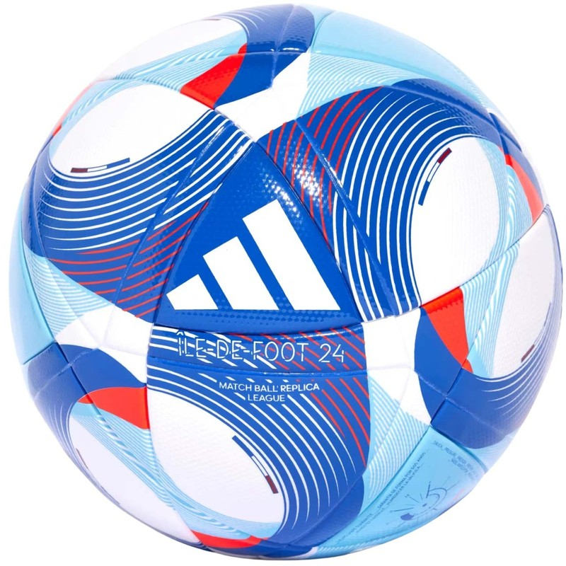 Adidas Olympics 24 League soccer ball, size 5, color blue, white and red