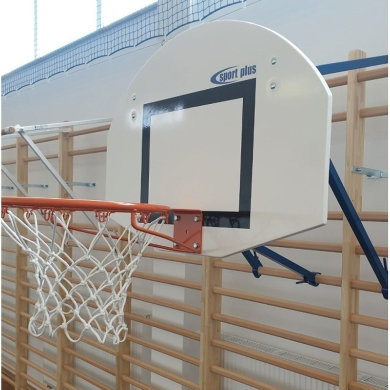 Zestaw do koszykówki zawieszany na drabince gimnastycznej, z tablicą typu MiniStreetBall 90 x 70 cm, obręczą standard i siatką