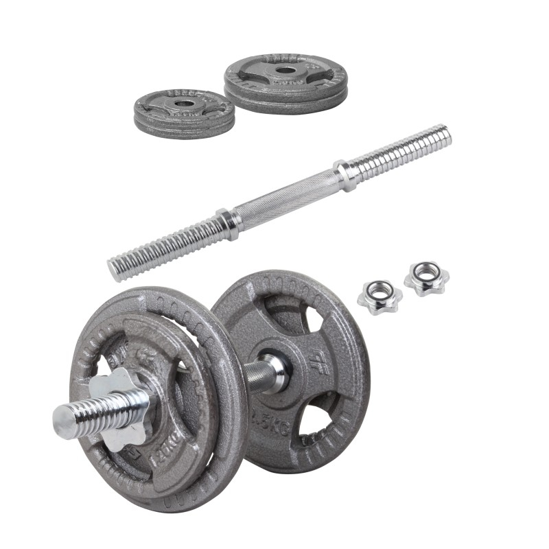 Beltor PF Line Iron Dumbbell - Cast Iiron Dumbbell gray-hammertone 10kg / 28mm