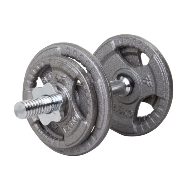 Beltor PF Line Iron Dumbbell - Cast Iiron Dumbbell gray-hammertone 10kg / 28mm