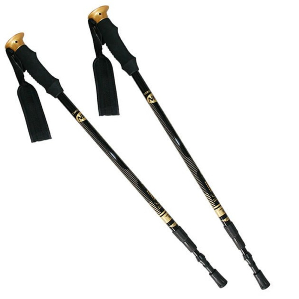 NILS Nordic Walking poles, NW-TK19, black and yellow color