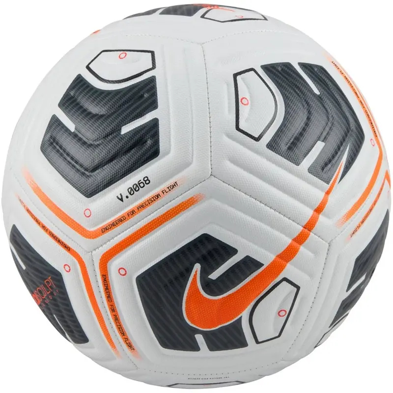 Nike Academy Team soccer ball, size 4, white, black and orange color