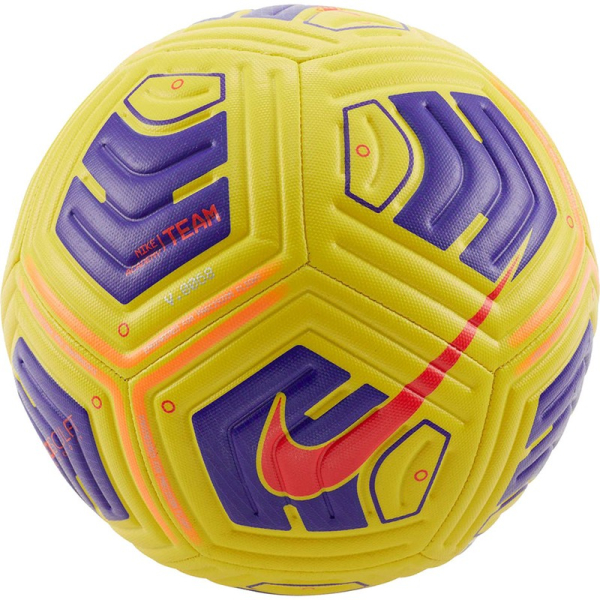 Nike Academy Team soccer ball, size 5, yellow-purple color