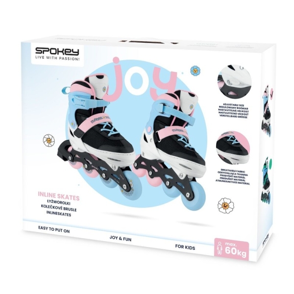 Spokey inline skates, 4 in 1, Quattro 942544, pink color