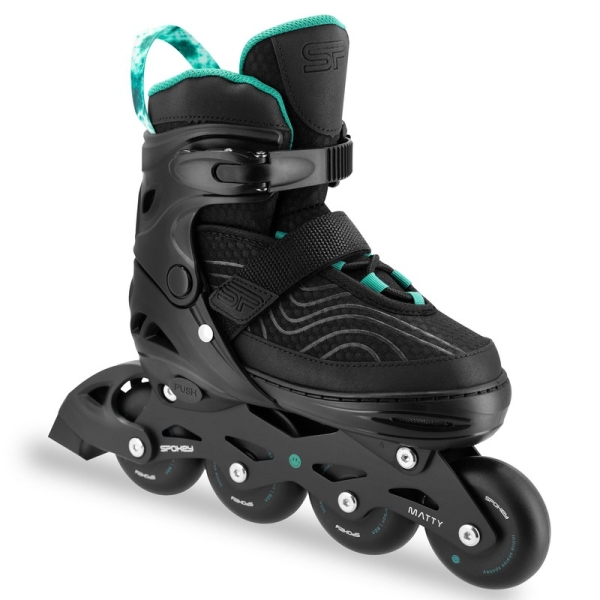 Spokey inline skates, 4 in 1, Quattro 943453, size 35-38, turquoise color