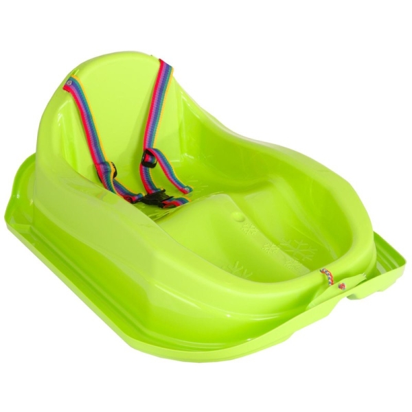 Mini plastic sled, green