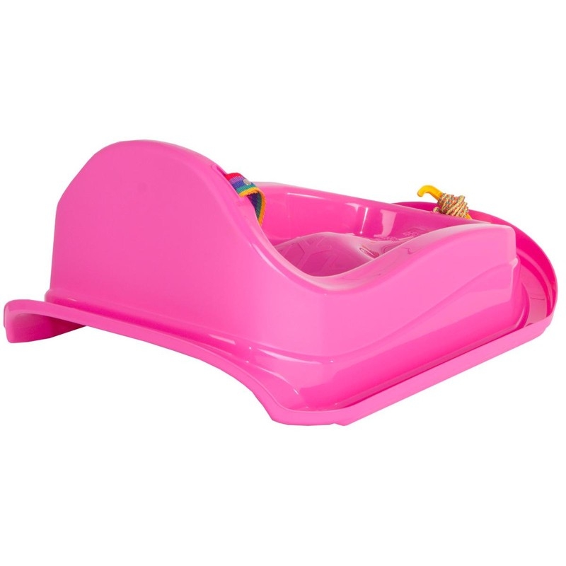 Mini plastic sled, pink