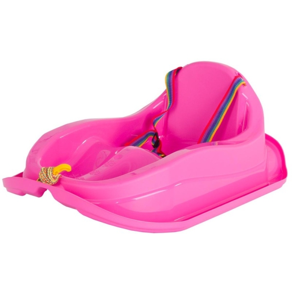 Mini plastic sled, pink