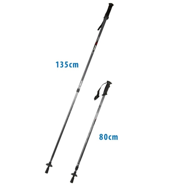 Enero Classic trekking poles, silver color