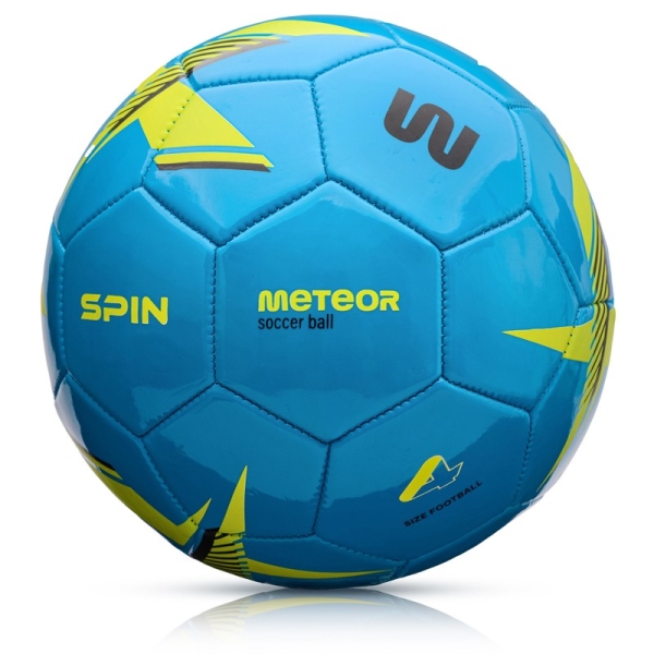 Meteor Spin soccer, size 4, blue-yellow color