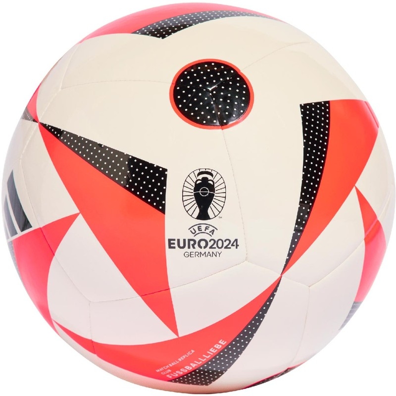 Adidas Euro24 futbolo kamuolys, dydis 4, spalva balta/raudona/juoda