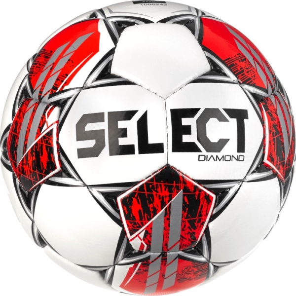 Select Diamond soccer, size 5, red and white color