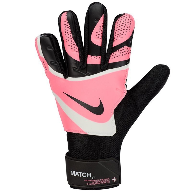 Nike GK Match JR Torwarthandschuhe, schwarz, rosa und weiß