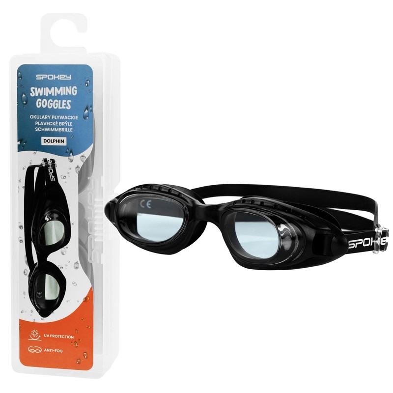 Spokey swimming goggles, Dolphin, black color