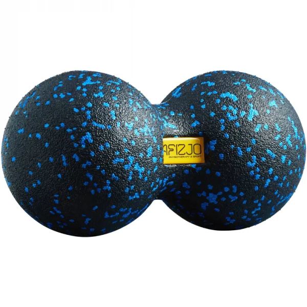 Doppelmassageball 12 cm 4FIZJO, Farbe schwarz und blau