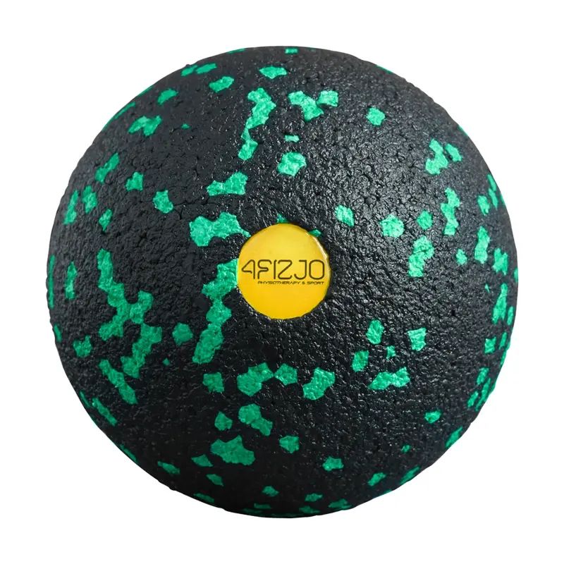 Massageball 12 cm 4FIZJO, Farbe schwarz und grün