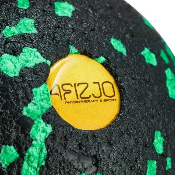 Massage ball 8 cm 4FIZJO, black-green color