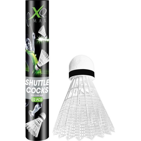 Xqmax badmintonfjäderboll, nylon, vit