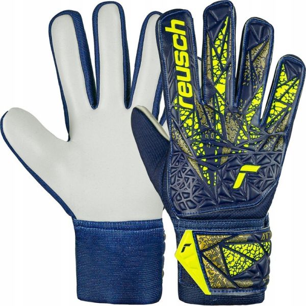 Reusch Attrakt Starter Solid Torwarthandschuhe, Farbe marineblau und selenium