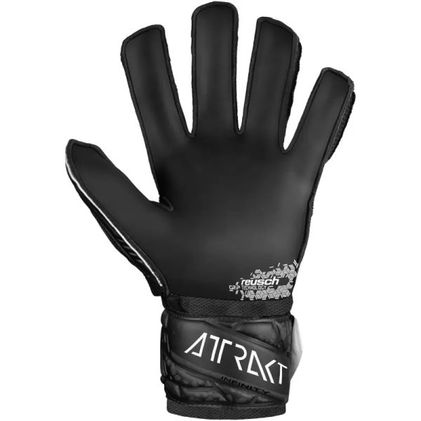 Reusch Attrakt Infinity Junior goalkeeper gloves, black color