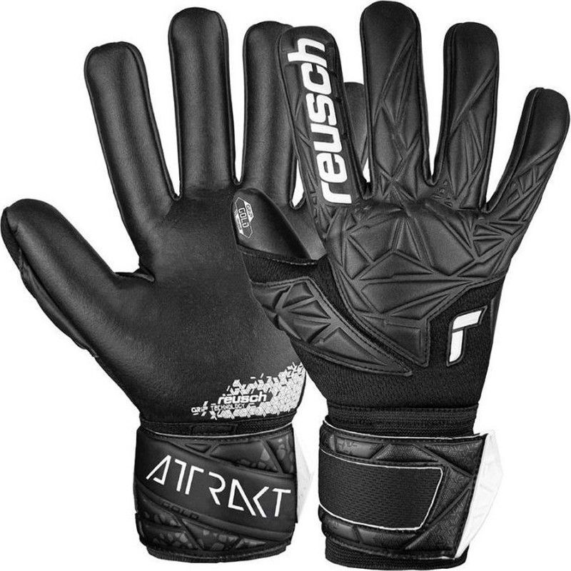 Вратарские перчатки Reusch Attrakt Gold NC, цвет черный