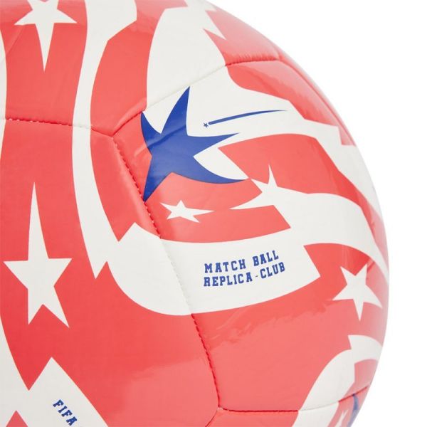 Adidas FCWC kluba futbola bumbu replika, izmērs 5, krāsa balti-sarkani-zilā