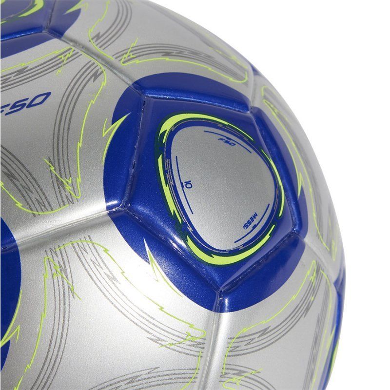 Adidas Messi F50 soccer ball, mini size, grey-blue-sleek color