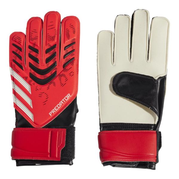 Adidas Predator GL TRN Jr goalkeeper gloves, pink-black-red color