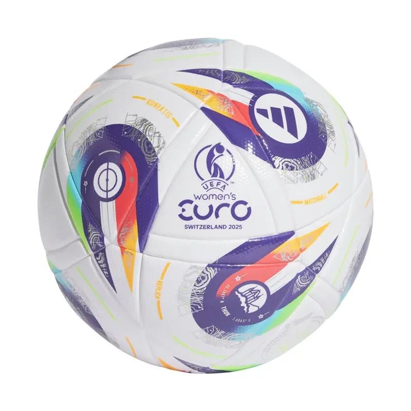 Adidas Euro 25 Switzerland League Womens soccer ball, size 5, color white-purple-red-yellow