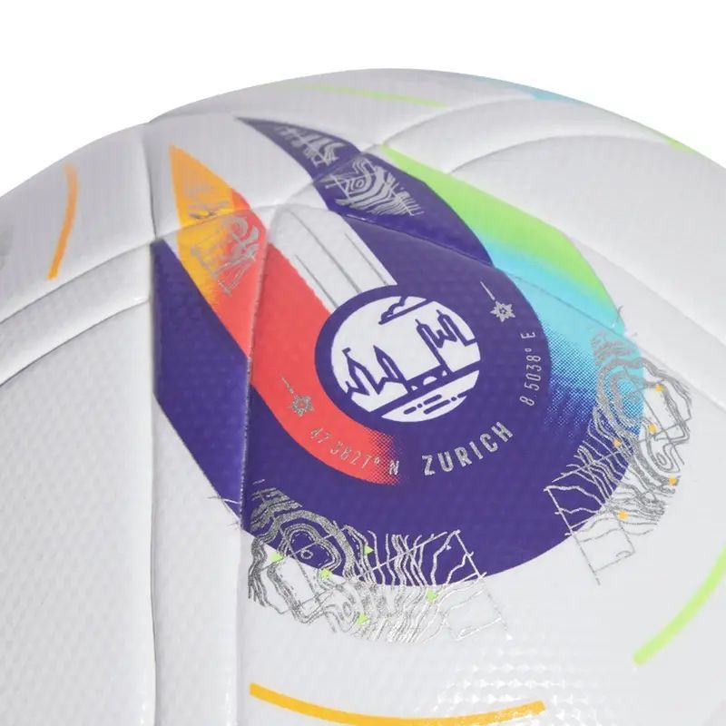 Adidas Euro 25 Switzerland League Womens soccer ball, size 5, color white-purple-red-yellow