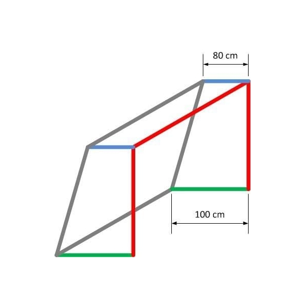 Branková síť 3 x 2 x 0,80 x 1m, Exclusive, materiál 4 mm PP