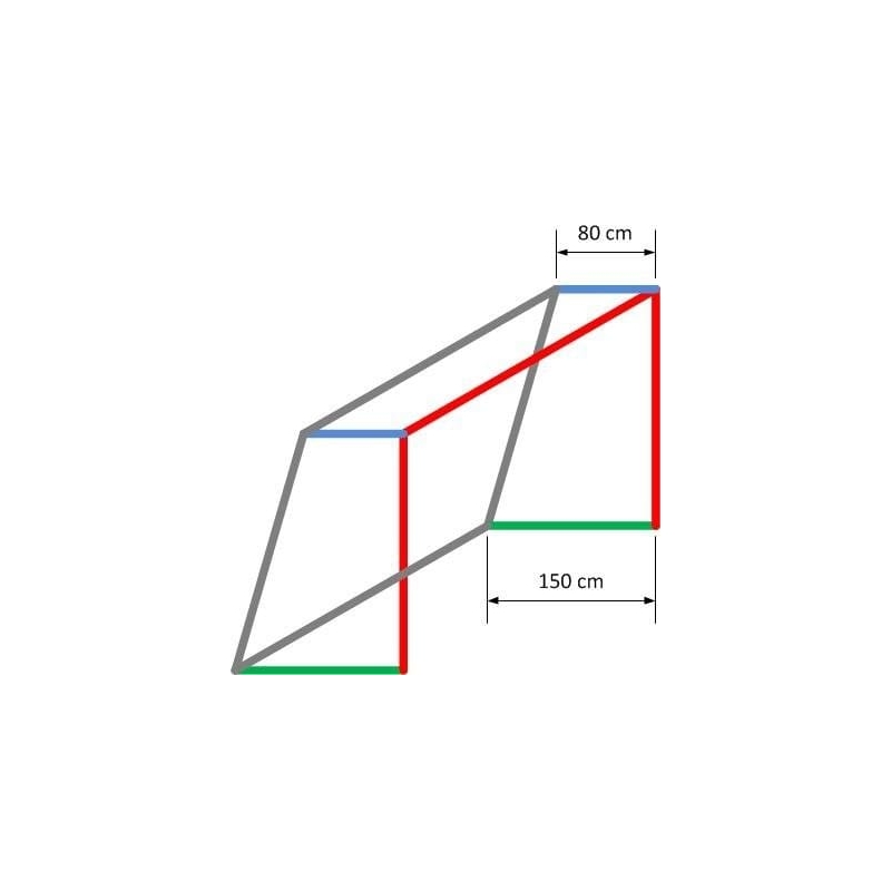 Futbola vārtu tīkls, 5,15 x 2,05 m, polipropilēns, auklas biezums 4 mm, platums. 80/150 cm