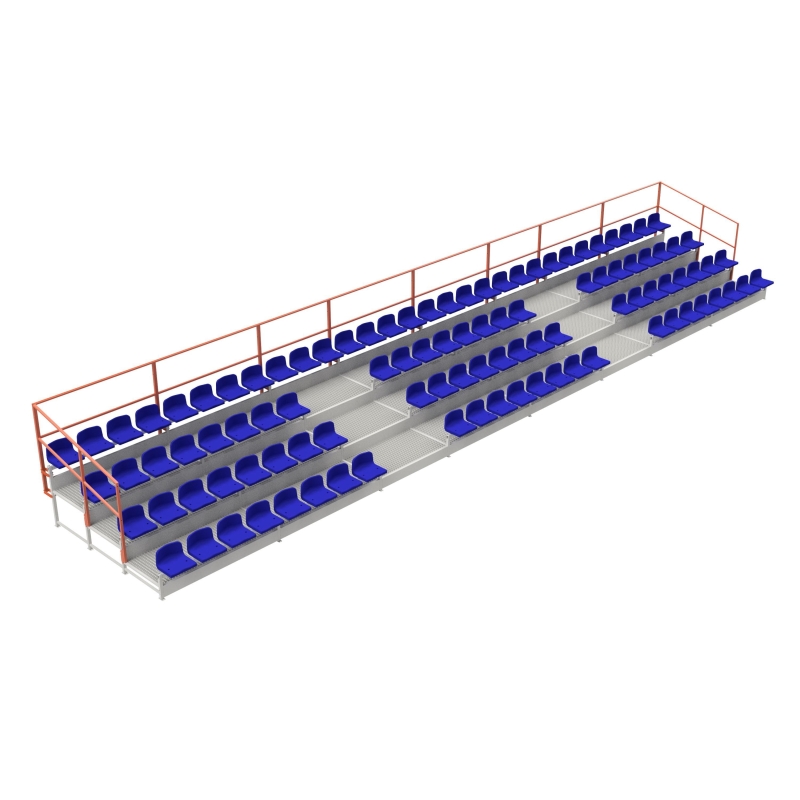 Fixed grandstand with plastic seats and podium, type TZZ