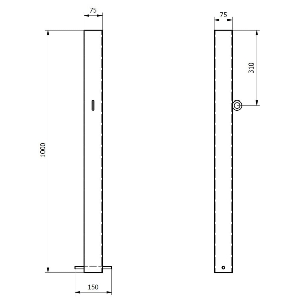 Adapter for steel poles