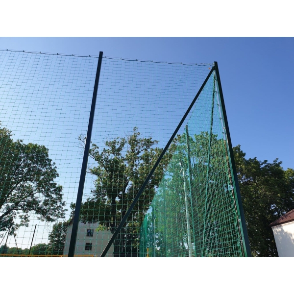 Steel pole for fixing nets