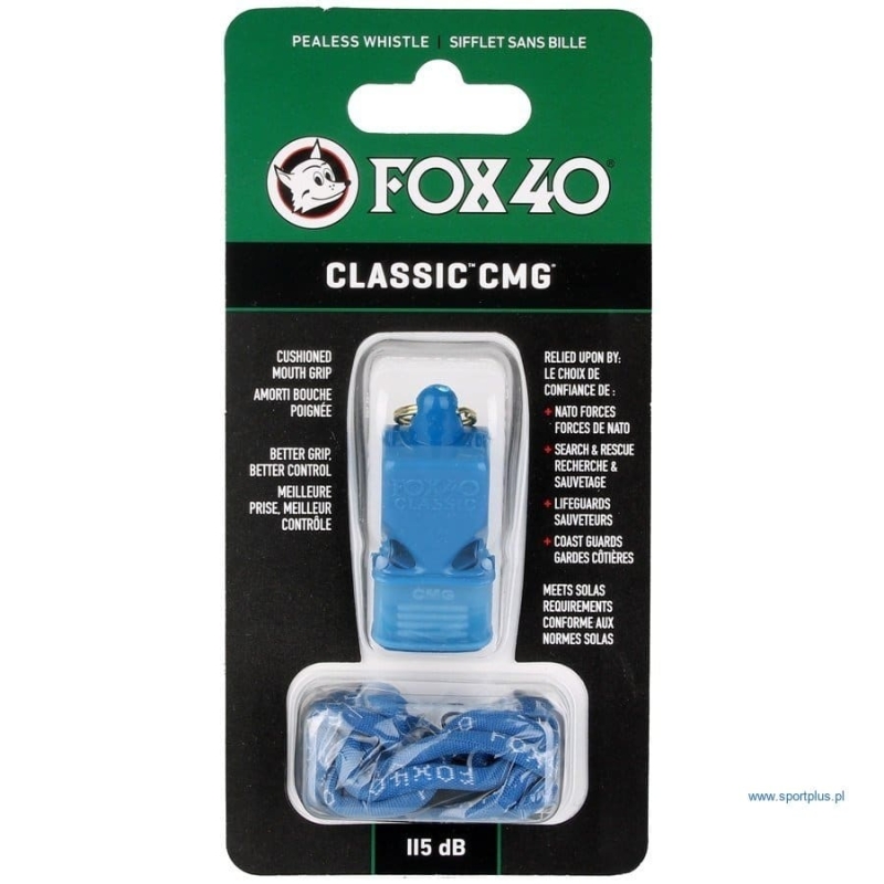 Свисток Fox 40 Classic CMG зі шнуром, синій