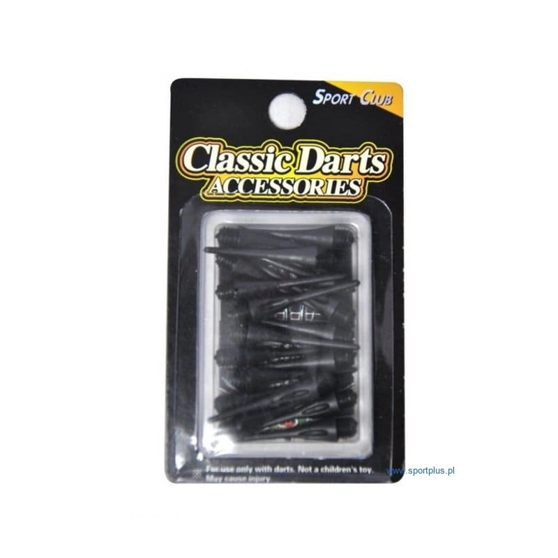 Dart tips black - 24 pcs.